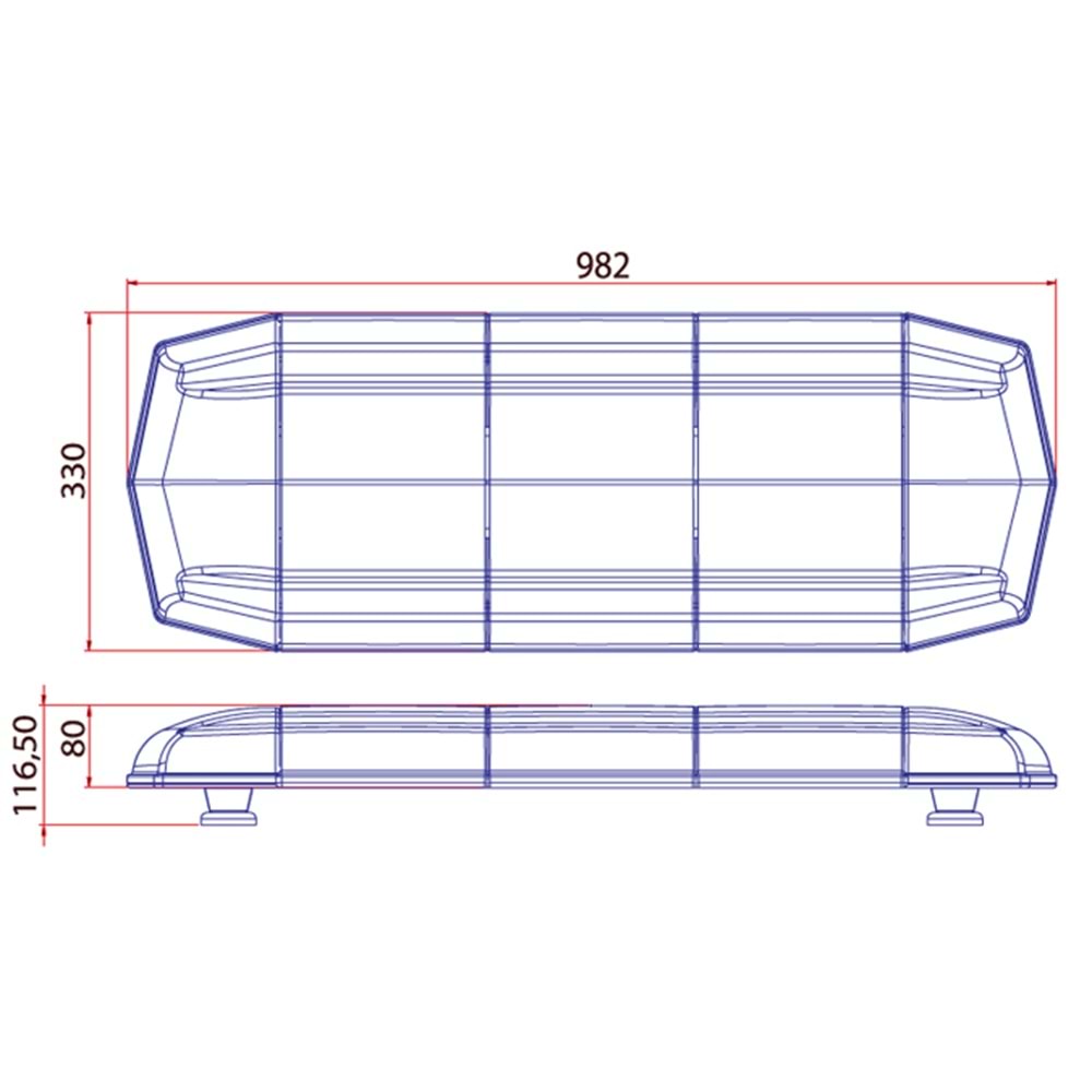 TRAFIK IKAZ LAMBASI LED MAVI