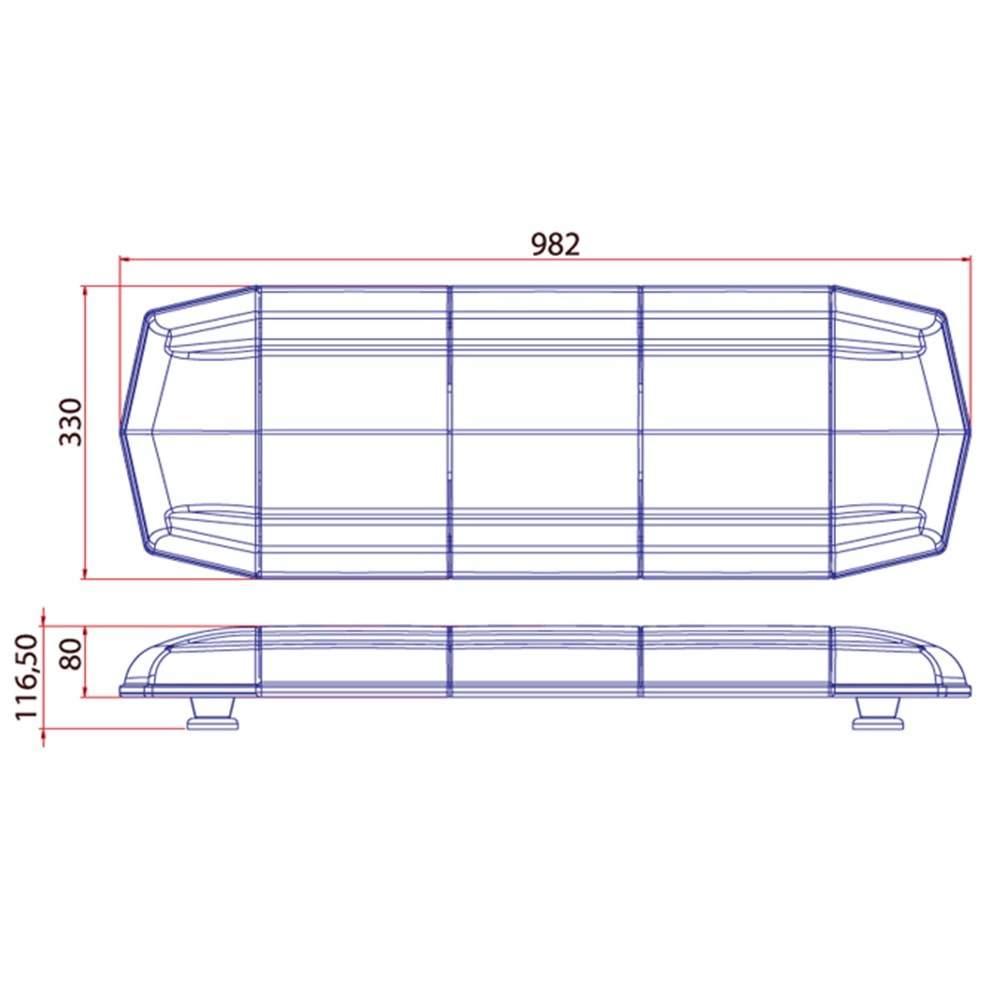 TRAFIK IKAZ LAMBASI LED SARI-MAVI