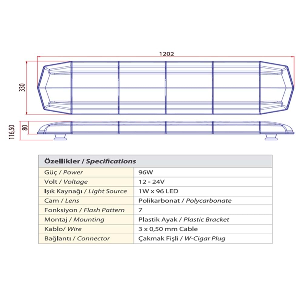 TRAFIK IKAZ LAMBASI LED YESIL KOMPLE SEFFAF