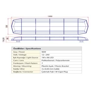 TRAFIK IKAZ LAMBASI LED YESIL KOMPLE SEFFAF