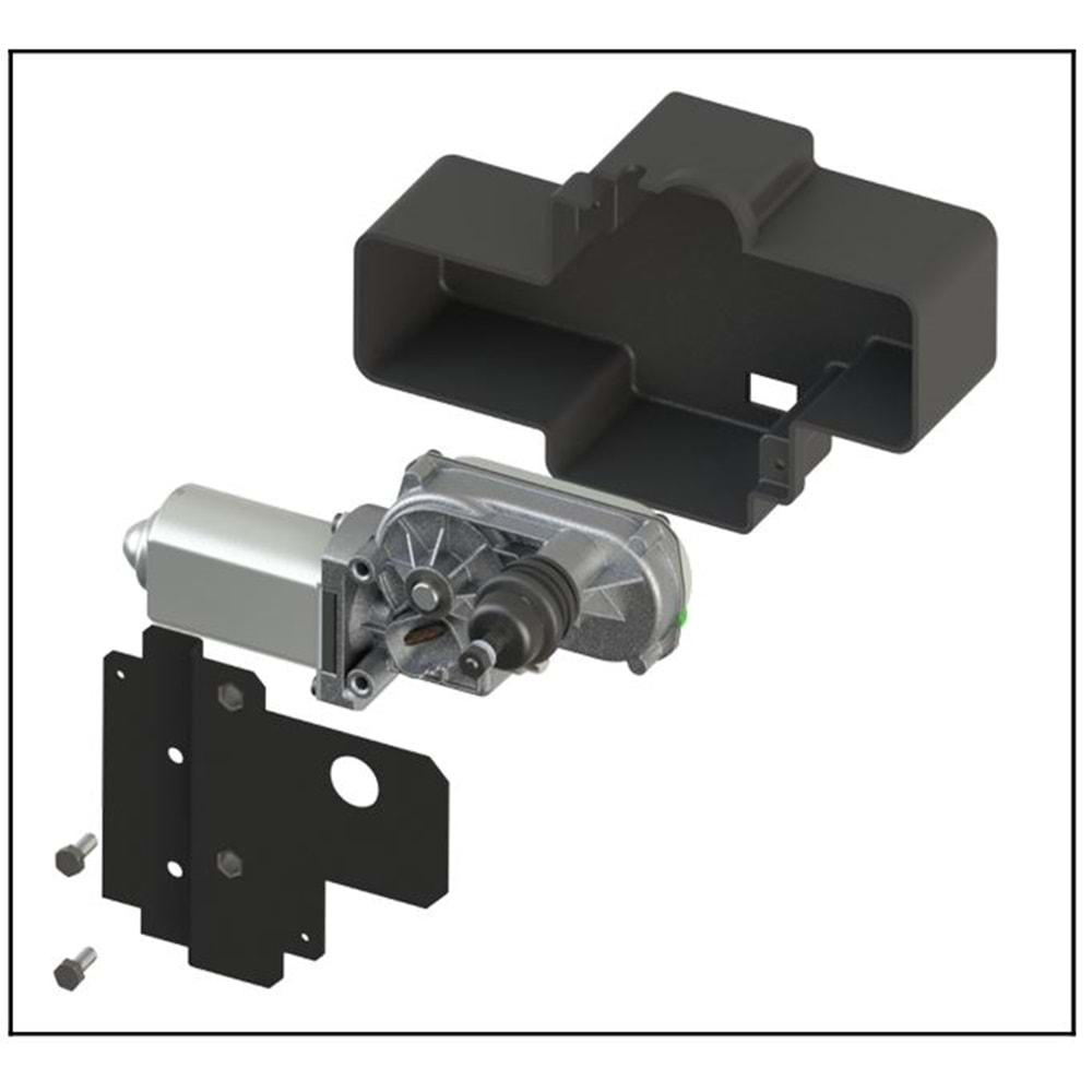 12V.SANKO İŞ MAKİNASI ARKA CAM SİLECEK MOTORU 130 DERECE