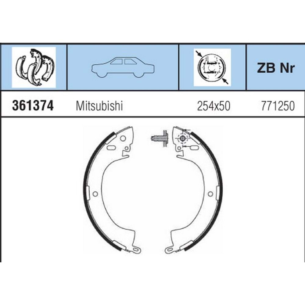 FREN BALATA ARKA KAMP MITSUBISHI L200-L300 87> PAJERO