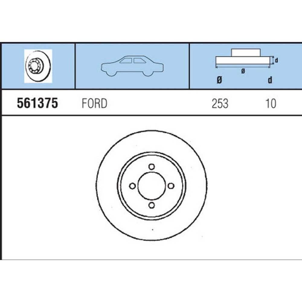 FREN DISKI ARKA ScorpIo 2.3 96- , SIerra -ABS 87-93 , FOCUS 98-