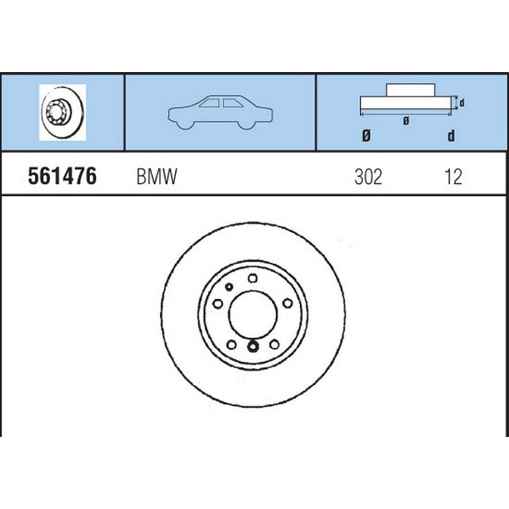 FREN DISKI ON E34 518, 520, 524tds, 525td (88-96) DUZ