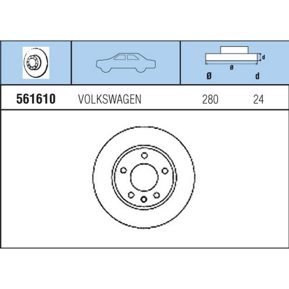 FREN DISKI ON HAVALI Transporter T4 1.8, 1,9D, 1,9D 2,5 -04.96