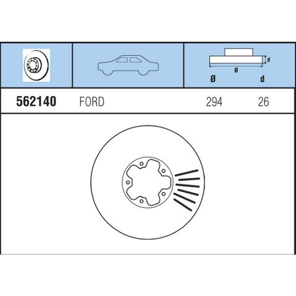 FREN DISKI ON HAVALI FORD TRANSIT V184 TOURNEO