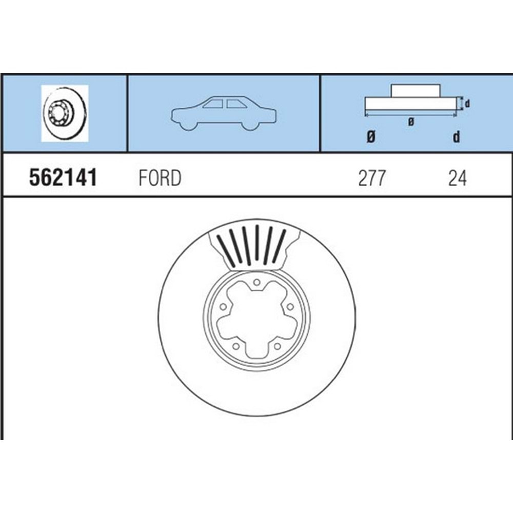 FREN DISKI ON HAVALI FORD TRANSIT T15 01>TOURNEO