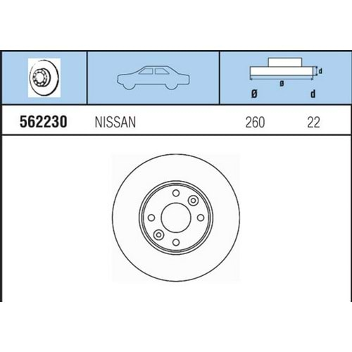 FREN DISKI ON HAVALI RENAULT CLIO III MICRA 1,2 16V 1,4 1,5 DCI