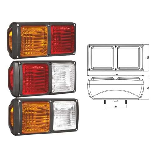 COMBİNE 3 FONKSİYONLU STOP SİNYAL CAMI SARI