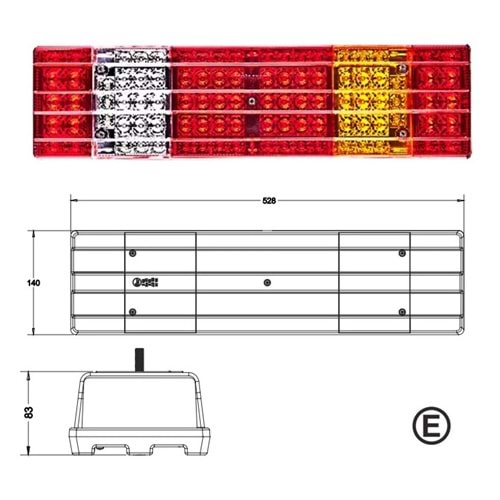 LED KAMYON DORSE STOP LAMBASI SOKETLİ SOL