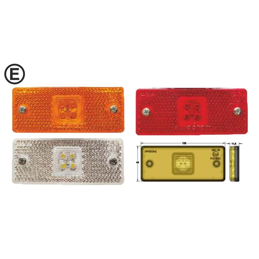 UNİVERSAL DORSE SIDE MARKER LAMBASI LED SİSTEMLİ
