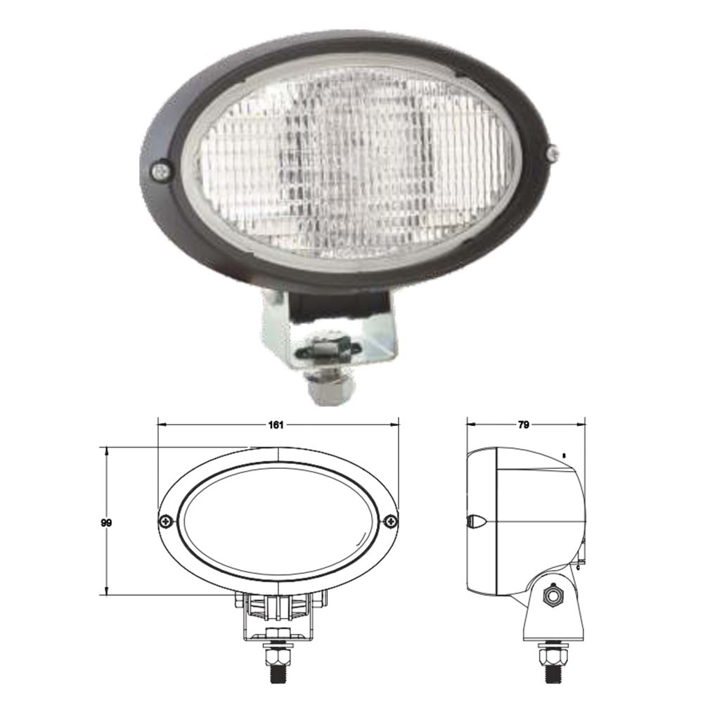 OVAL CALISMA LAMBASI IS MAKINASI (12V-24V)