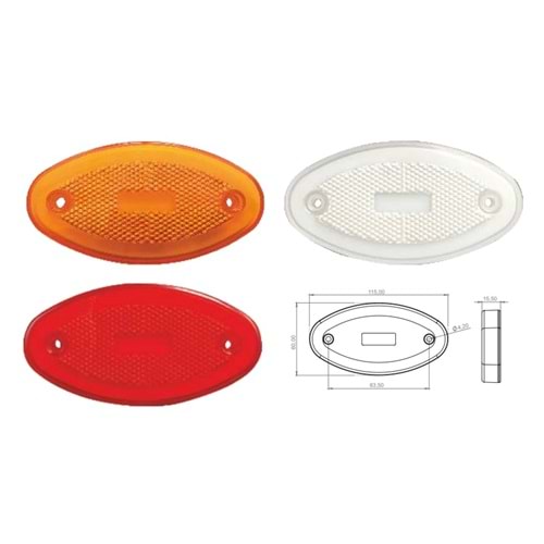 NEON LED OVAL YAN POZİSYON LAMBASI