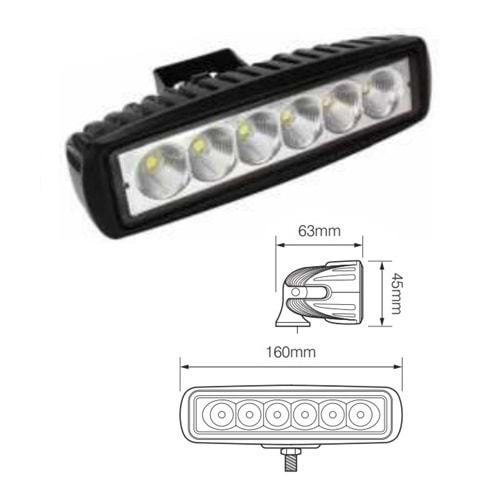 LED ÇALIŞMA LAMBASI DÜZ 6 LED