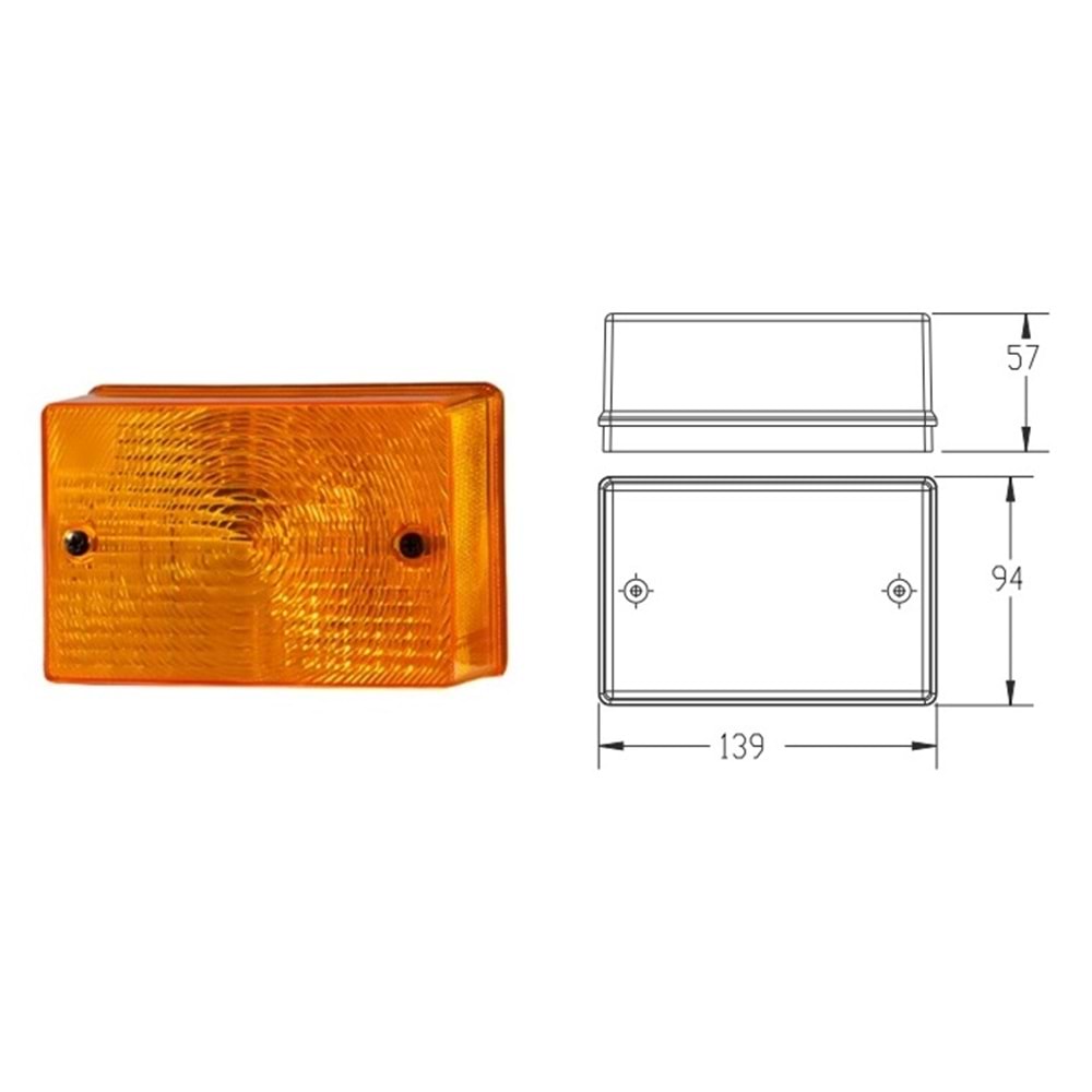 İŞ MAKİNASI STOP CAMI SARI