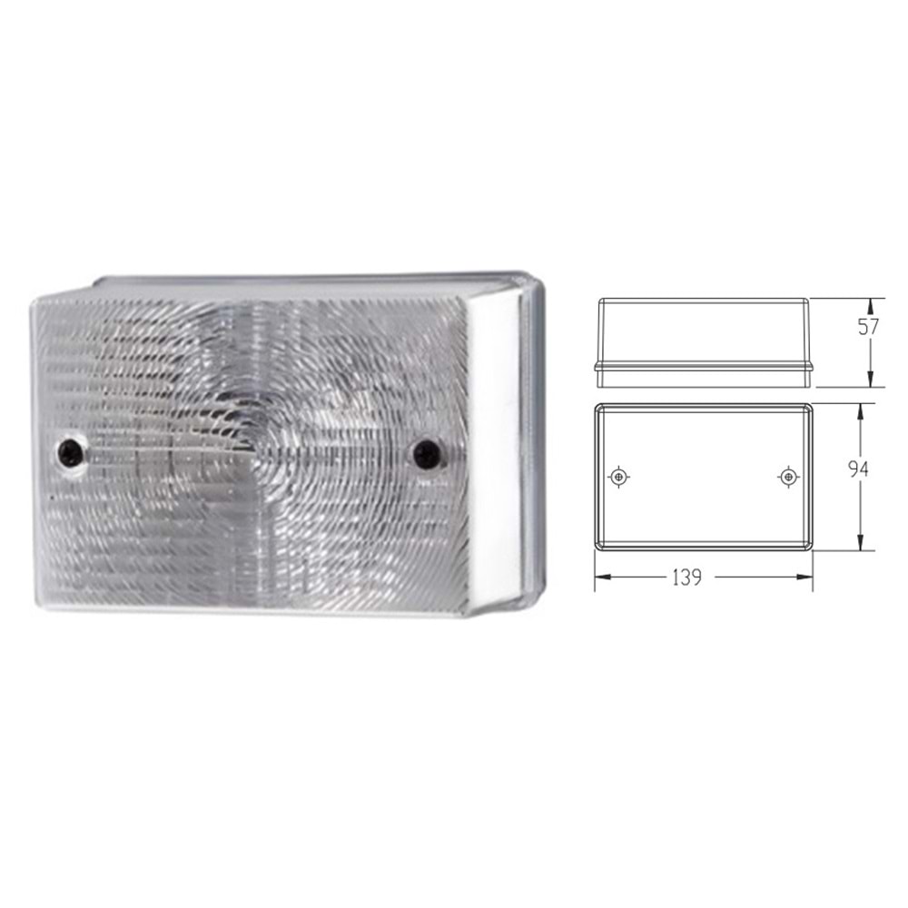 İŞ MAKİNASI STOP CAMI BEYAZ