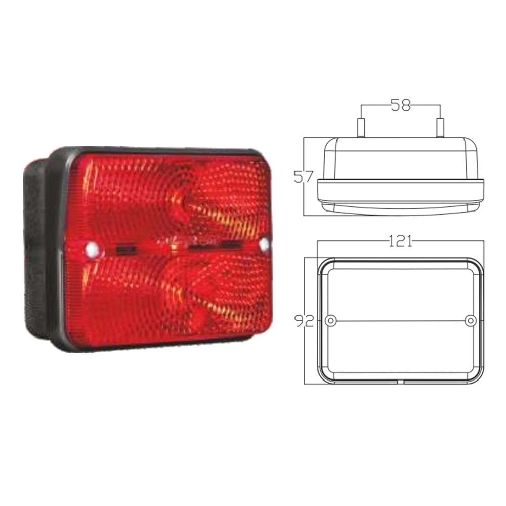 DEFENDER SİS LAMBA CAMI KIRMIZI