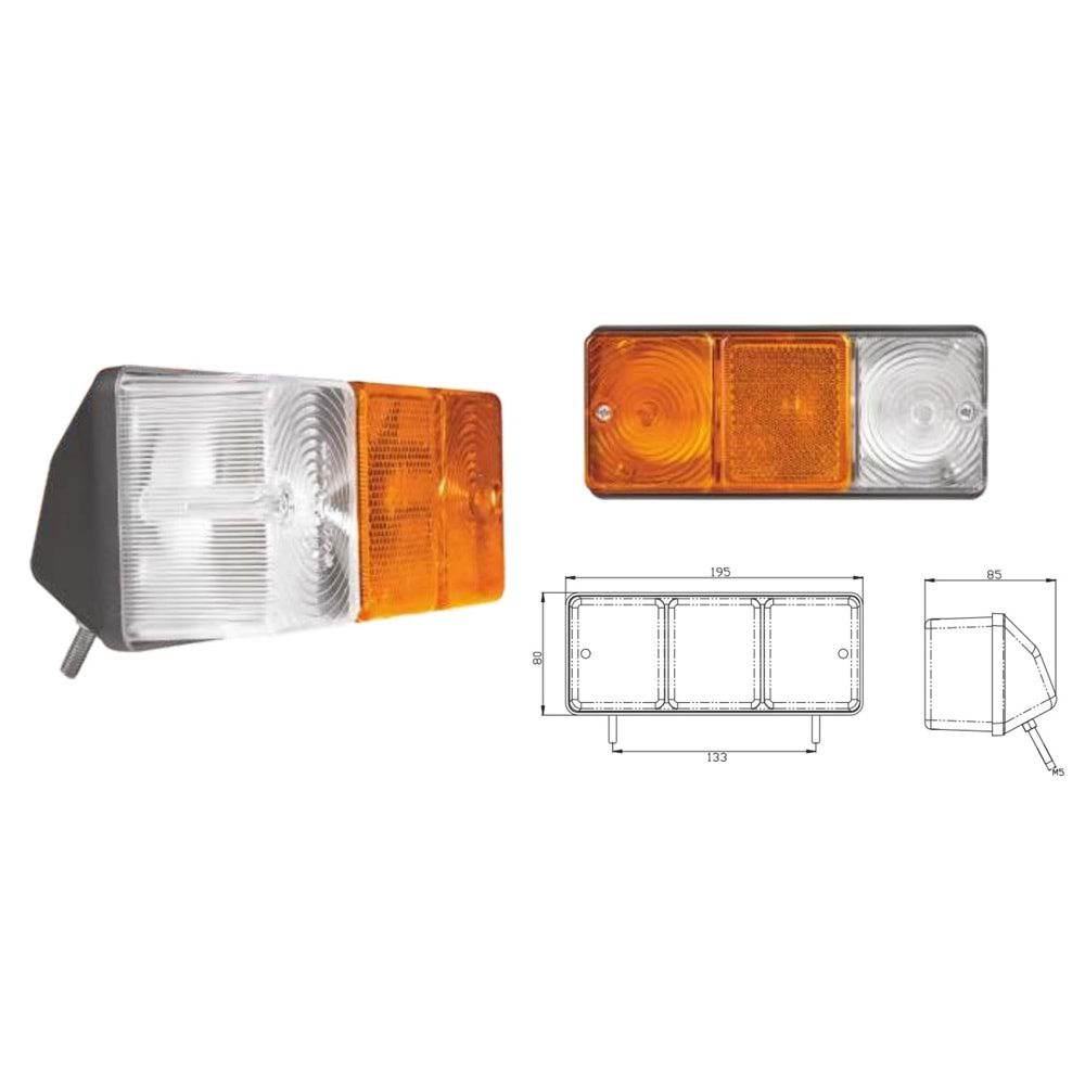 TRAKTÖR RÖMORK PARK LAMBASI (SARI - BEYAZ) SAĞ