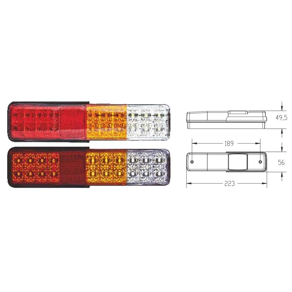 LED FORKLİFT STOP LAMBASI 4 FONKSİYONLU