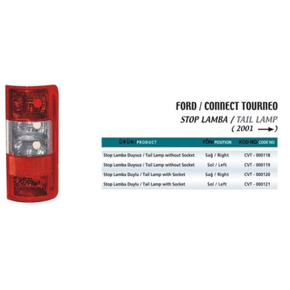 STOP LAMBA DUYSUZ FORD CONNECT SOL