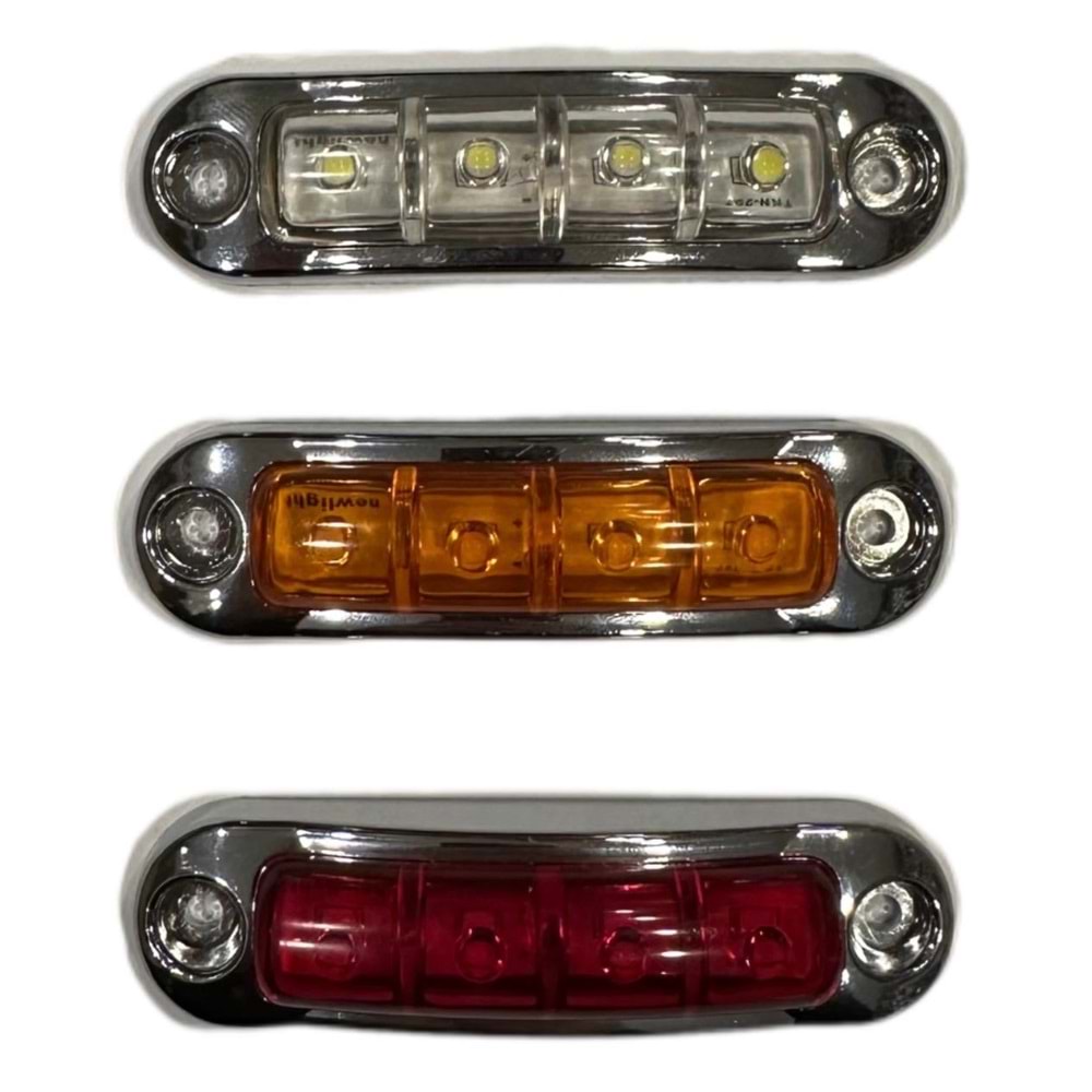 250 4 LEDLİ KROM MİNİ LAMBA SARI