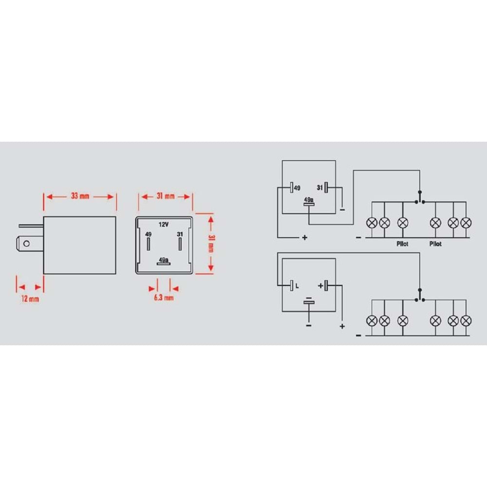 MICRO FLASOR 12V MAVI IKAZLI BMW VW OPEL AUDI SKODA FORD VOLVO