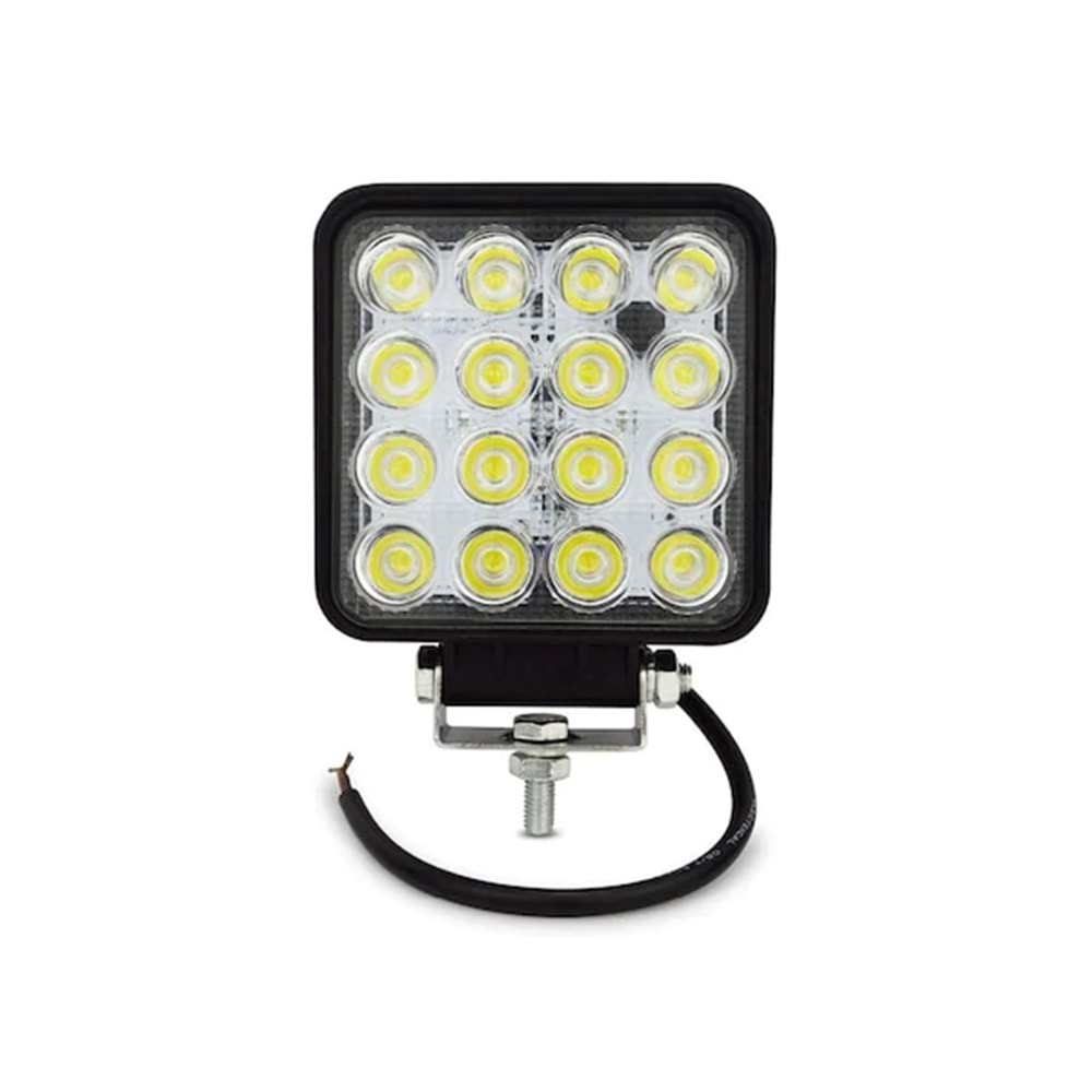 CALISMA LAMBASI 16 LED KARE 48W 25mm