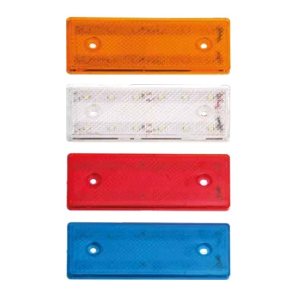 SIDE MARKER LAMBA 12V 12 LEDLI SARI