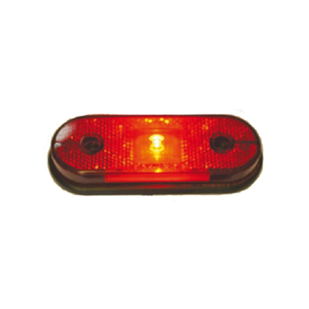 LED MARKER LIGHT REFLEKTORLU KIRMIZI 12 24V