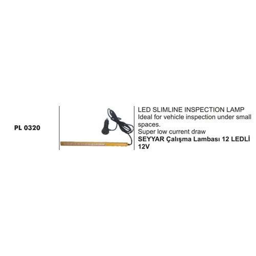 SEYYAR CALISMA LAMBASI 12 LED LI 12V