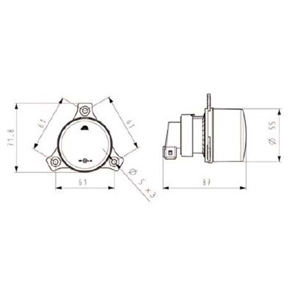 SINYAL LAMBA ON Q55 NATUREL PY21W 12V BMC OTOKAR KARSAN TEMSA