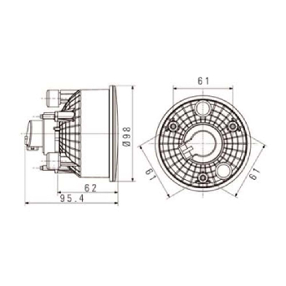 PARK LAMBA ARKA FREN (Q98 MM)24V LED OTOKAR