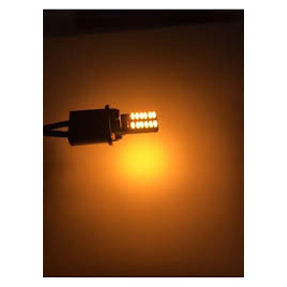 LED AMPUL 12V TURUNCU 24 LED