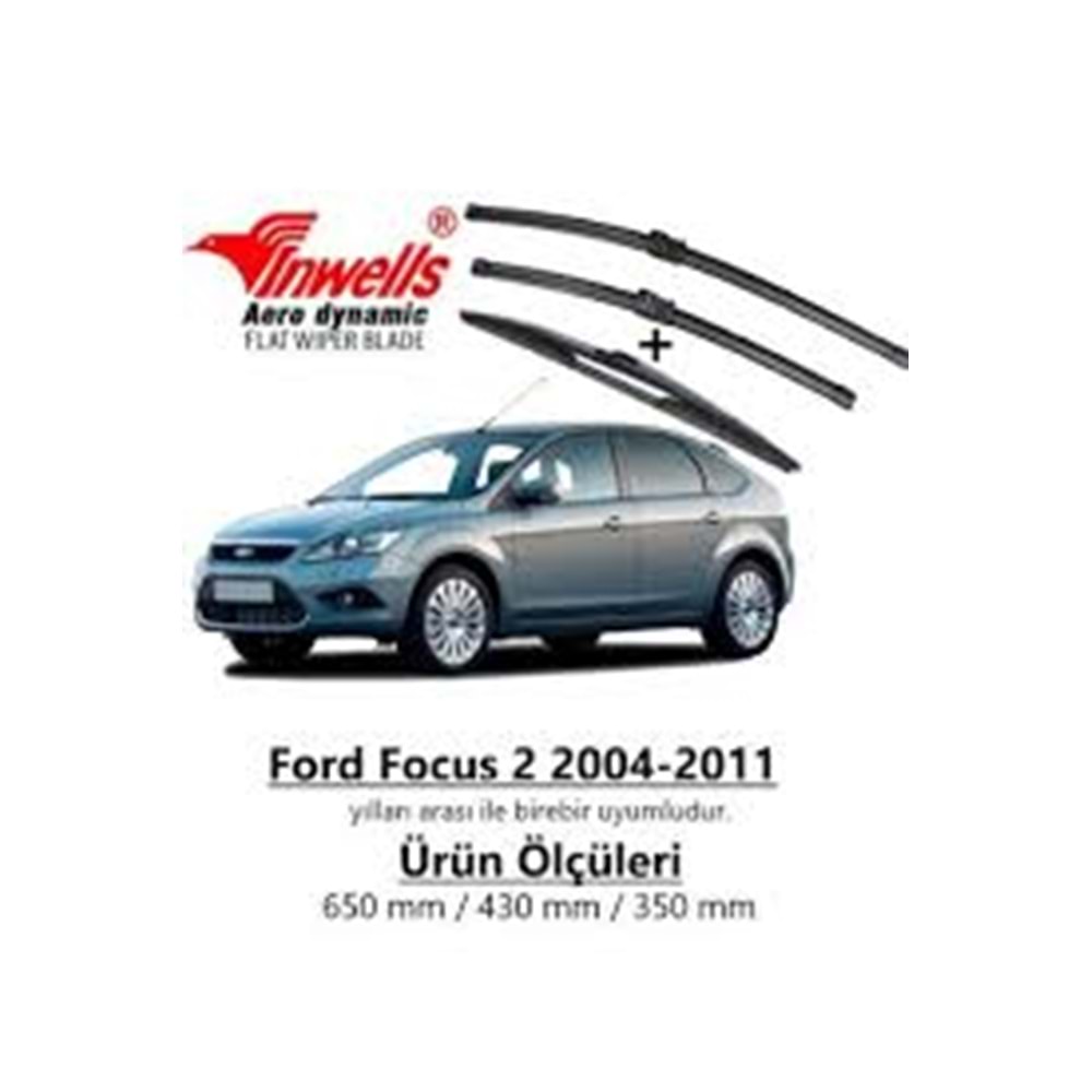 650 - 430 mm BANANA SİLECEK SÜPÜRGESİ FORD FOCUS 2 HB/SW2004-2011 FOCUS 2 SEDAN2005-2011 PEUGEOT 207