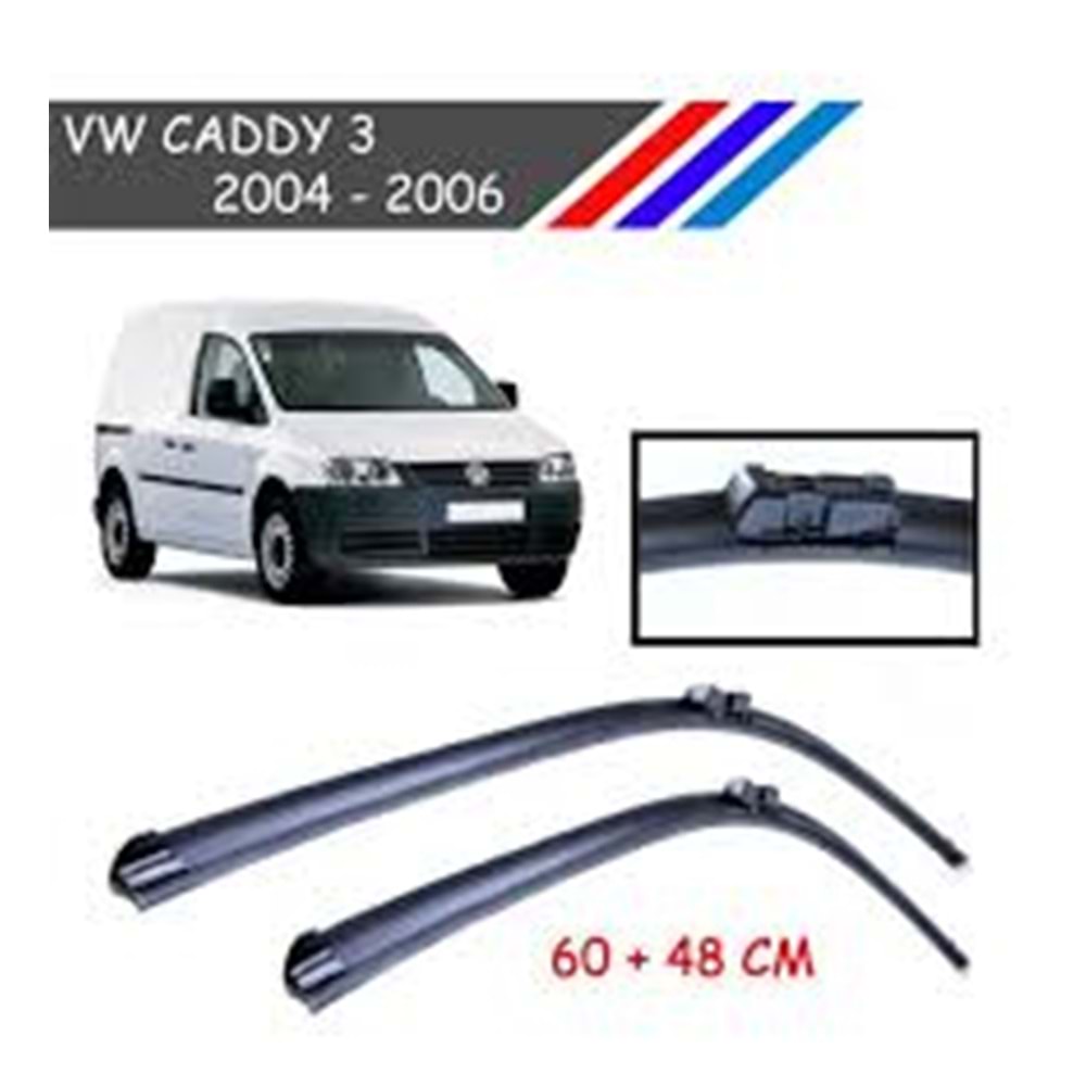 600 - 480 mm BANANA SİLECEK SÜPÜRGESİ VOLKSWAGEN CADDY 3 2004-2010 GOLF 52003-2005 JETTA 3 2005-2006