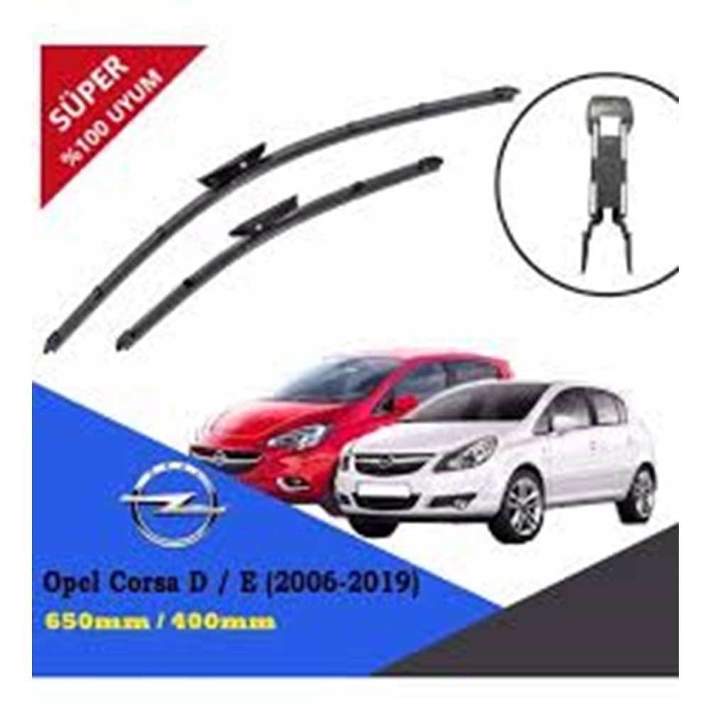 650 - 400 mm BANANA SİLECEK SÜPÜRGESİ OPEL CORSA D 2006-2014 SİLECEK SÜPÜRGESİ