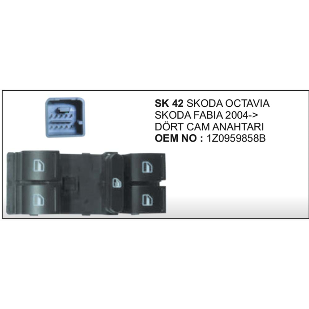 CAM ACMA ANAHTARI SKODA FABIA OCTAVIA 04- DORT CAM