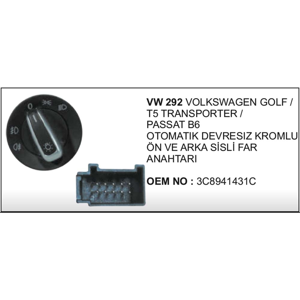 SIS VW PASSAT GOLF T5 KROMSUZ SISLI