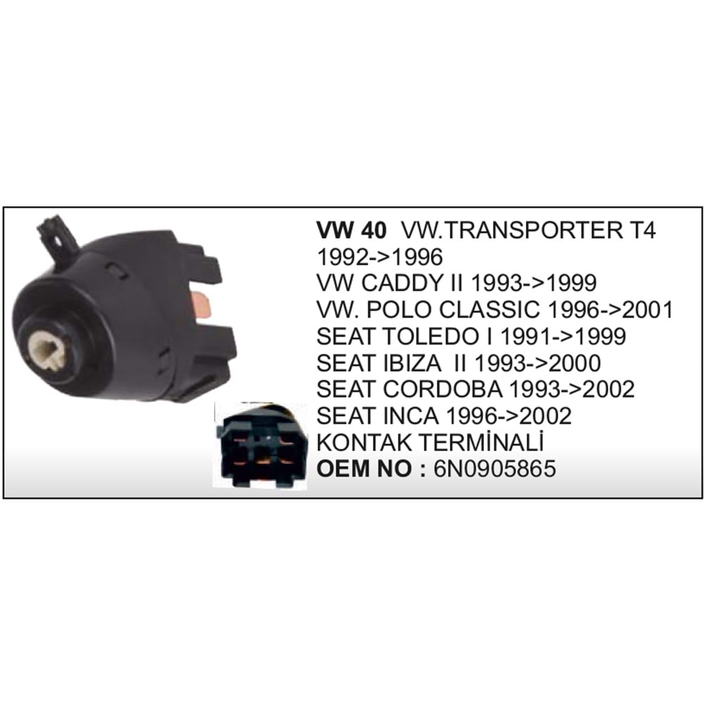 KONTAK TERMINALI VW CADDY II GOLF POLO SEAT IBIZA