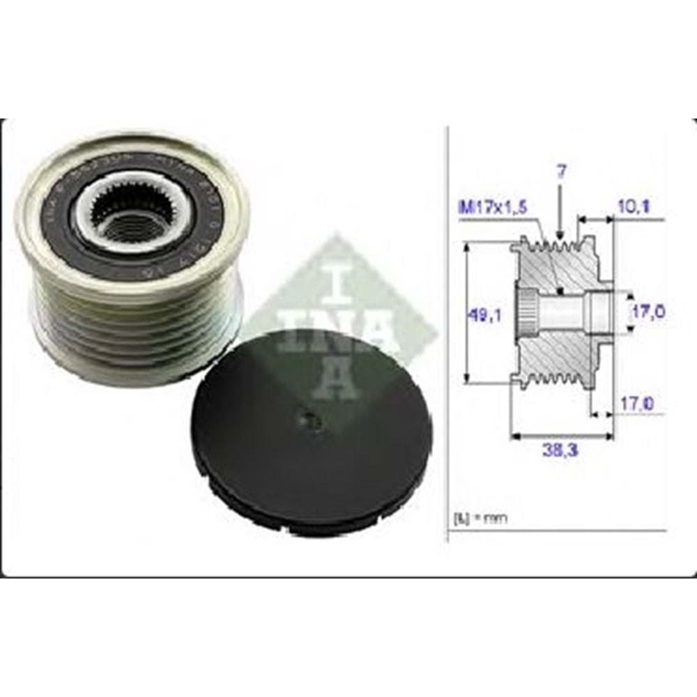 ALT RULMANLI KASNAK DOKKER-LODGY-MEGANE III 1.2-QASHQAI-KOLEOS-LAGUNA-LATITUDE 2.0-MASTER F-552305