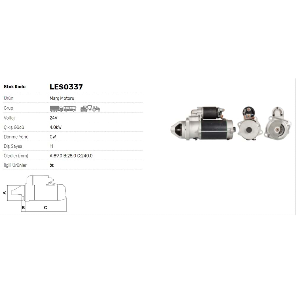 MARS MOTOR 24V 11 DIS MAN