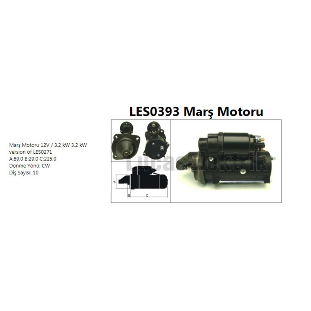 MARS MOTORU 12V 3.2KW 10DIS BASAK TRACKTOR 2080 2090