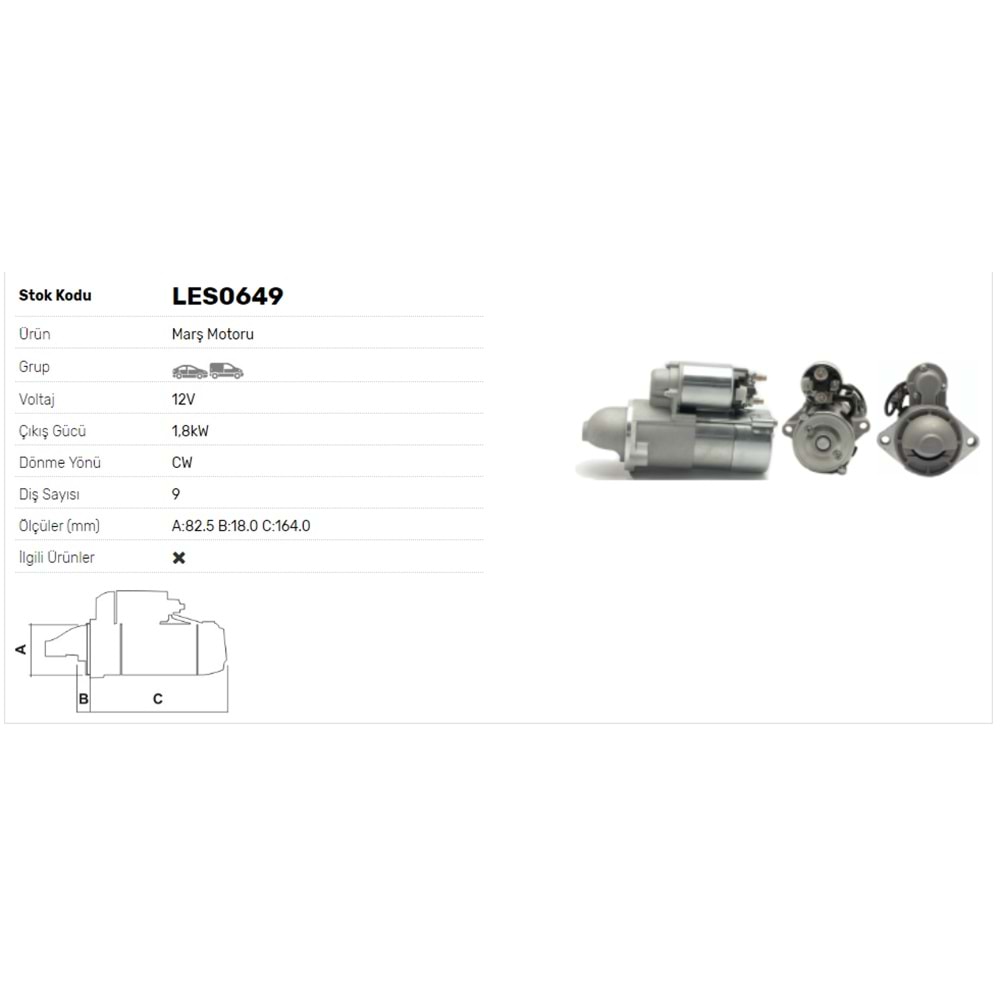 M.MOTORU 12V 1.8kW 9DİŞ CHEVROLET CAPTIVA 2.0 VCDi CRUZE 2.0 CDI,EPICA 2.0 VCDi