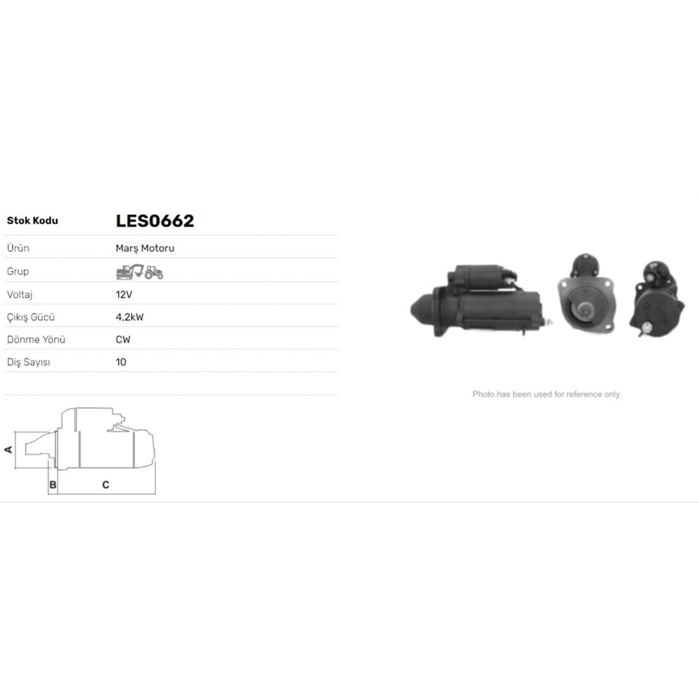 M.MOTORU 12V 4.2kW 10 DİŞ IVECO