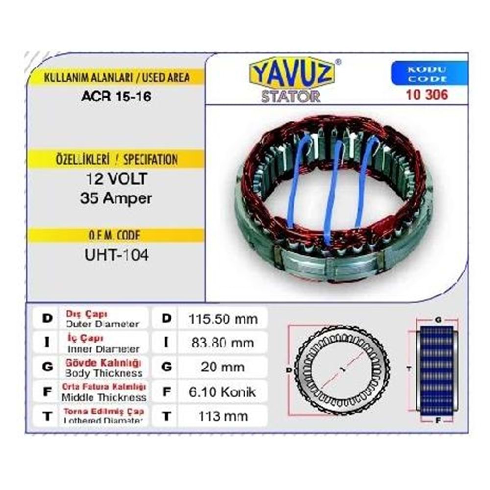 ALT STATOR 36A A115 ALT ICIN