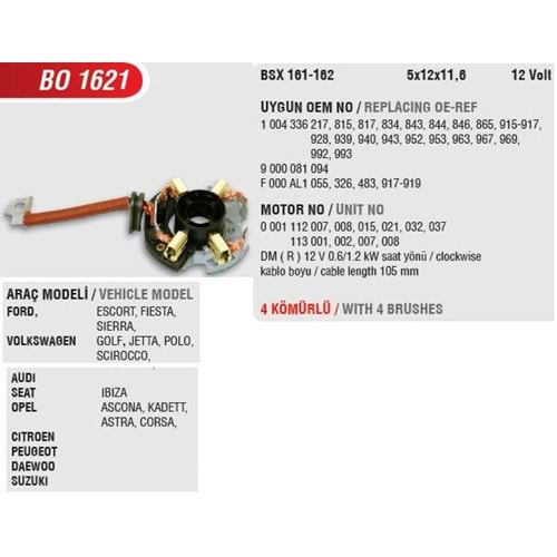 MARS KOMUR YUVASI FORD ESCORT VW GOLF AUDI SEAT