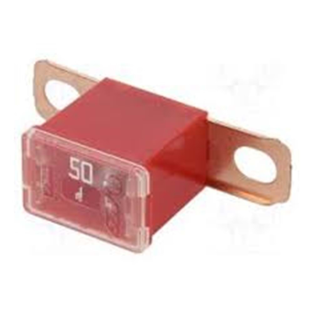 YAN AYAKLI SIGORTA 50A 48mm KIRMIZI