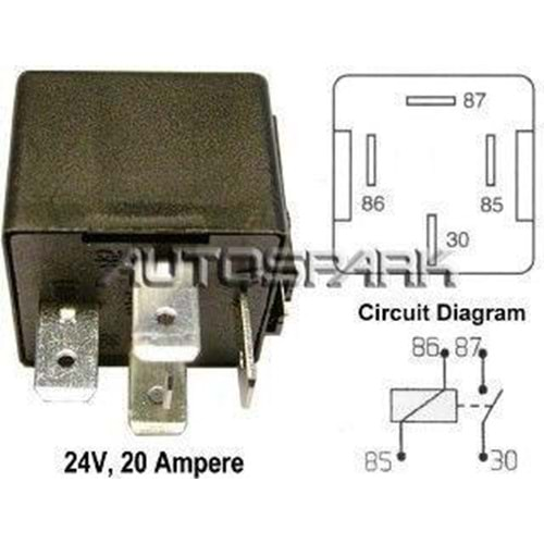 ROLE 24V 22AMP. 4 UCLU AYAKLI