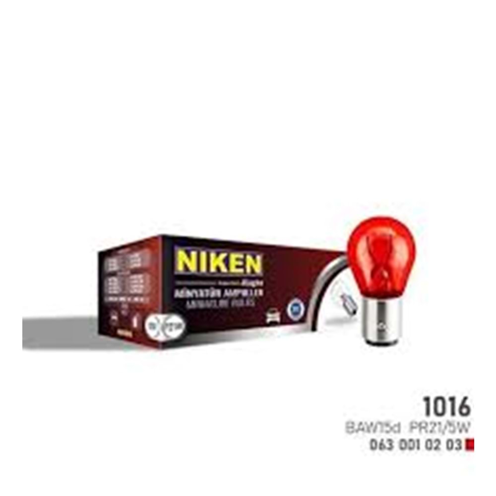 12V 1016 AMPUL YT (PR 21/5W) KIRMIZI BAW15d 10L