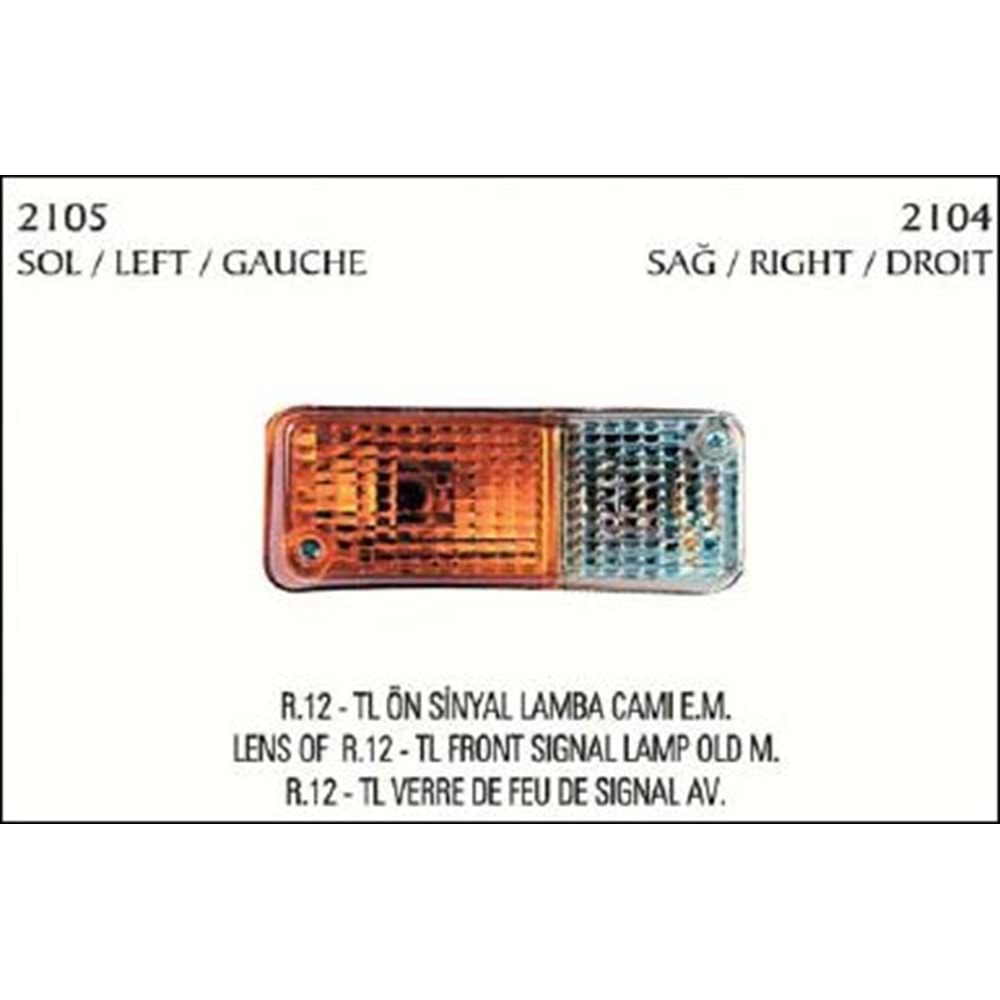 TL ÖN SINYAL CAMI EM SOL R12